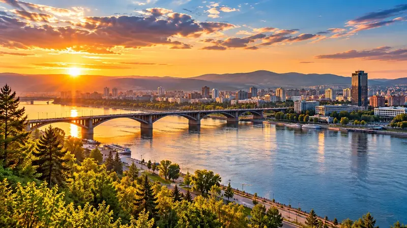 Иллюстрация города Красноярск