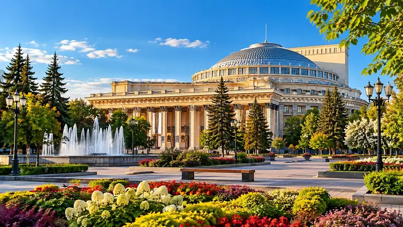 Иллюстрация города Новосибирск